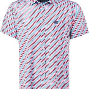 BURLEBO Red and Blue Striped Polo Shirt